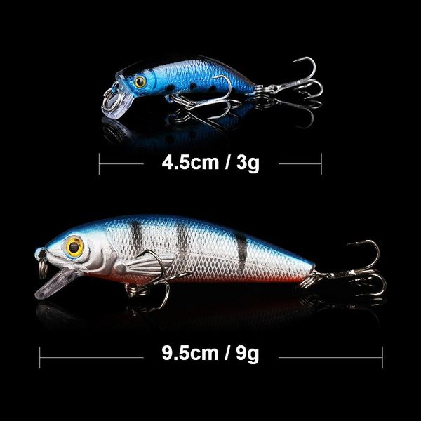 

qxo 2pcs/lot minnow fishing lure set wobbler sea fish spinnerbait simulation swimbait shad surface lure vobler sqcnnm buy_home