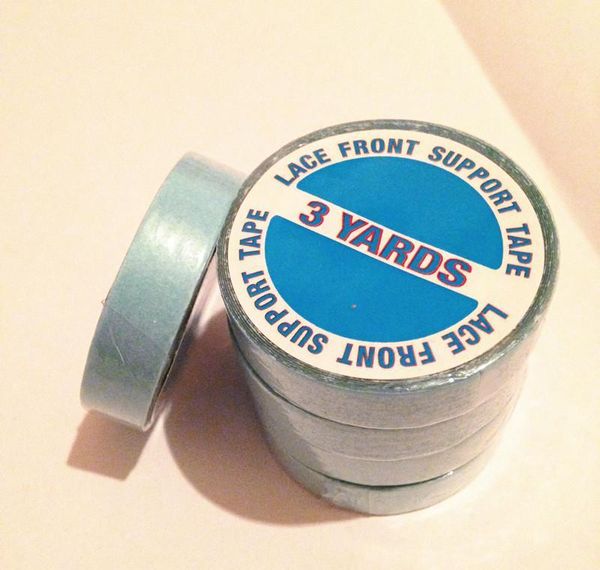 

wholesale adhesive 1 tape roll water proof double sided tape pu hair extension human wig adhesive glue tapes styling to sqcbwm bdehair, Black;brown