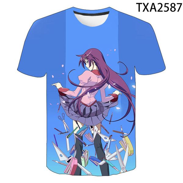 

boy girl new monogatari cool 3d print shirts funny humor anime men clothing