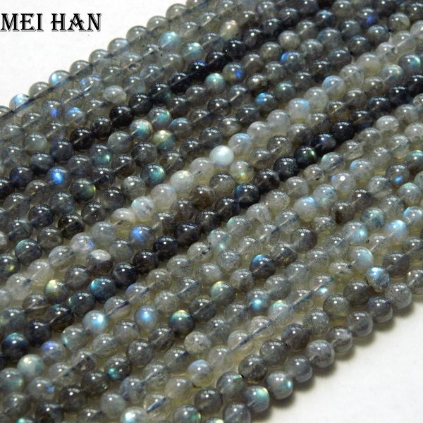 

wholesale (2 strands/set) natural grade a+ labradorite 5.5-6mm smooth round loose shiny beads for jewelry making design 200930, Black