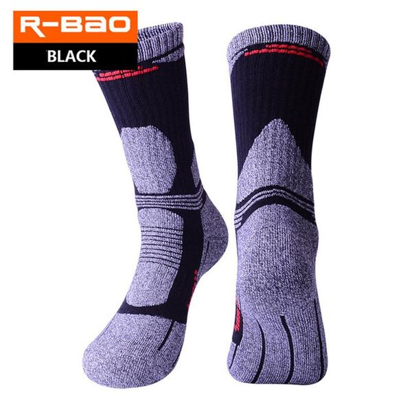 

cotton outdoor mountaineering hiking sports socks thicken winter keep warm cycling socks for men women ski fishing gym unisex, Black