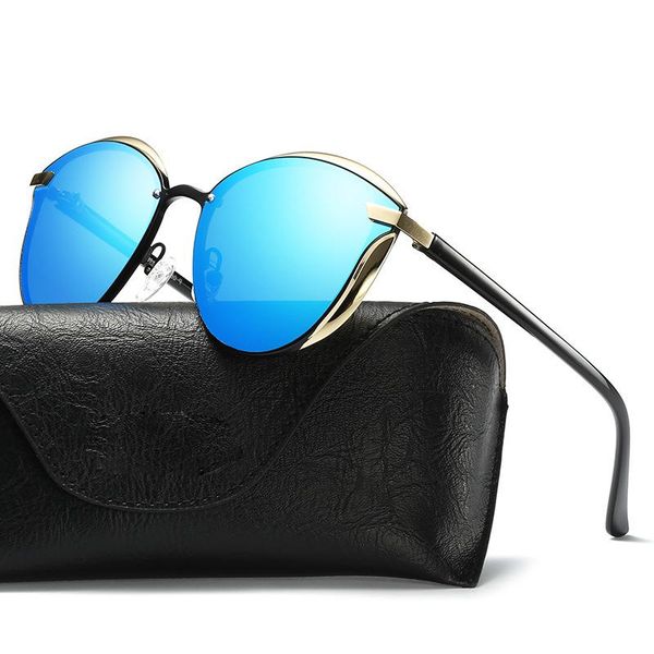 

sunglasses 2021 womens vintage cat eye women brand designer fashion retro pink polarized mirror sun glasses for men gr0824, White;black