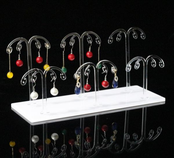 

fashion acrylic earring stand earring holder organizer jewellery racks jewelry shelf display stand, Pink;blue