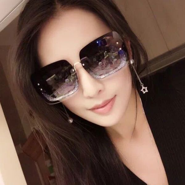 

show your face, style, temperament, fashion, gold powder large frame sunglasses, and sunglasses for women, korean version, new, White;black