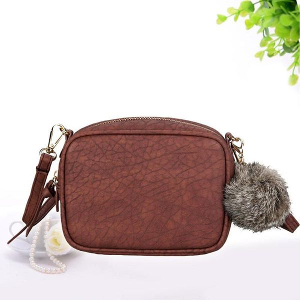 

мода женщины камень шаблон pu кожаной сумки малых площадей crossbody сумка с плюшевым балом