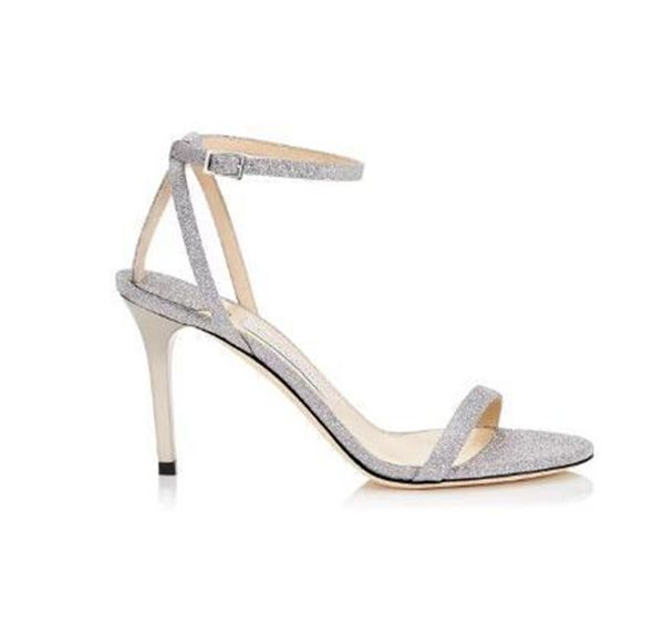 

luxury sandal summer women shoes sandals minny silver fine glitter leather sandals brand high heels black suede leather sandals