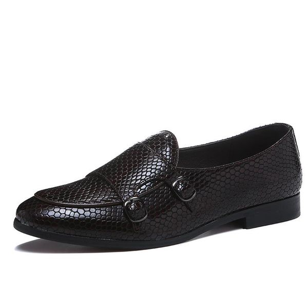 

2020 new stylish men wedding dress formal shoes men shoes moccasins loafers light weight lazy slip on, Black