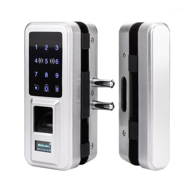 

electric keyless smart lock password office w/keypad lcd screen home security access control biometric locks1