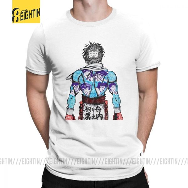 

hajime no ippo doodle short sleeves elastic purified crew neck men's big size sport boxing sport hooded sweatshirt hoodie men t shirt