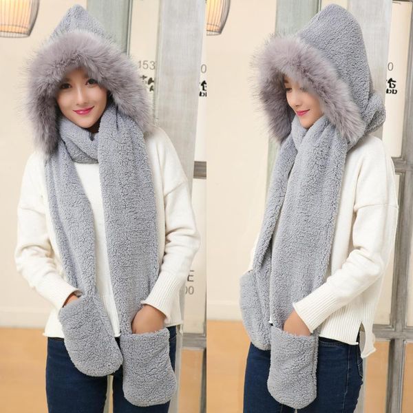 

2020 winter knitted beanies hats women thick warm beanie skullies hat female knit letter bonnet beanie caps scarf gloves set, Blue;gray