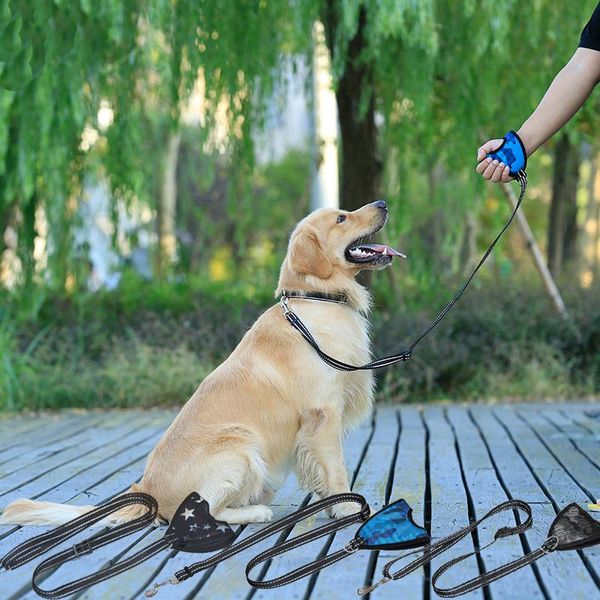 

dog collars & leashes reflective rope with design protection glove for small and middle leash