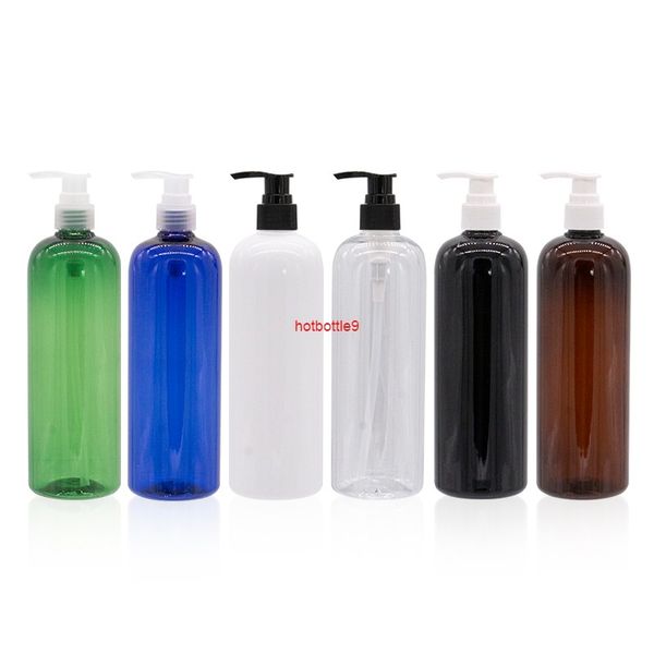 500 ml boş dağıtıcı pompası renkli plastik şişe 500cc kozmetik konteyner şampuan bottlepls sipariş için losyon ile