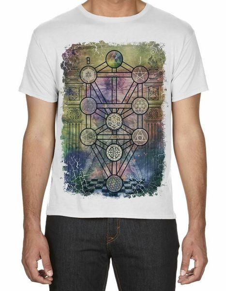 

the tree of life kabbalah large print mens t-shirt - pagan wicca qabalah sport hooded sweatshirt hoodie