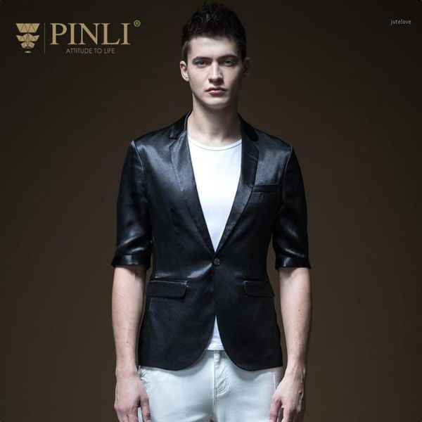 

2018 blaser masculino mens blazer masculino pinli spring new men's decorated body leisure suit mid-sleeve jacket b1913064251, White;black