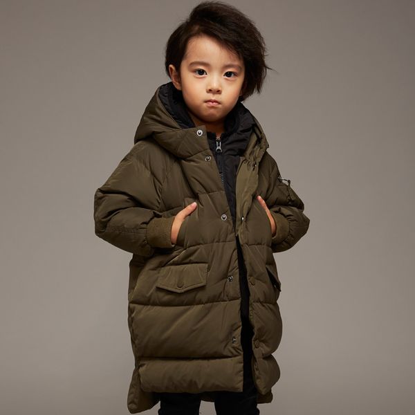 

пуховик младенца средних и долго стиле 1-3-6-летнего мальчика утолщена, Blue;gray