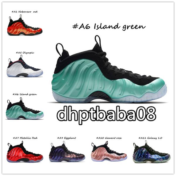 

foams knicks posite one pro usa men basketball shoes black white alternate galaxy purple camo pennt hardaway sport running sneakers, White;red