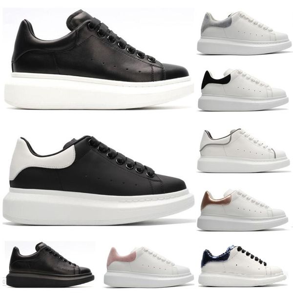 

2020 new shoes for women men fashion leather sneakers 3m reflective black velvet thick-soled flat height increasing casual shoe 36-45