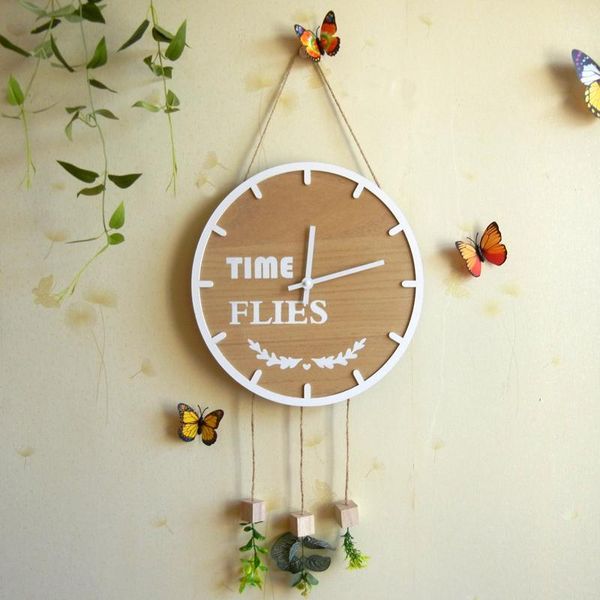 

nordic simple wall clocks modern design living room simple wood wall clock creative garden home decoration clock ba60wc1
