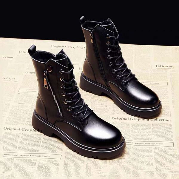 

net sho red new girls' martin plush thickened children' women' foreign sle korean short boots, Black;grey