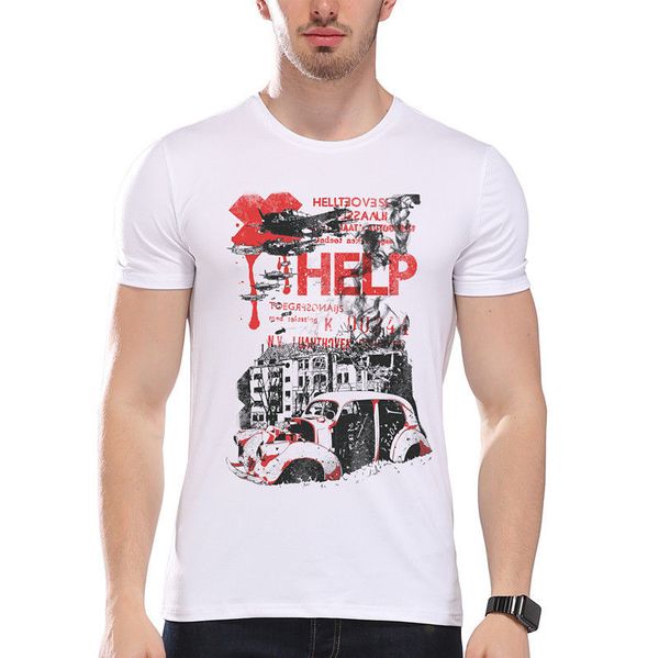 

sport 2019 male selling help airplanes car buildings blood attack retro funny joke men t shirt tee summer tee shirt