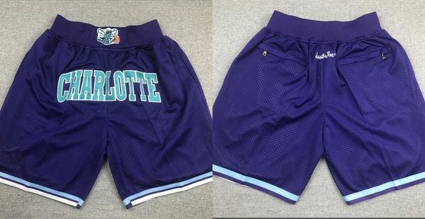 

charlotte hornets men just don hardwood basketball shorts, Black