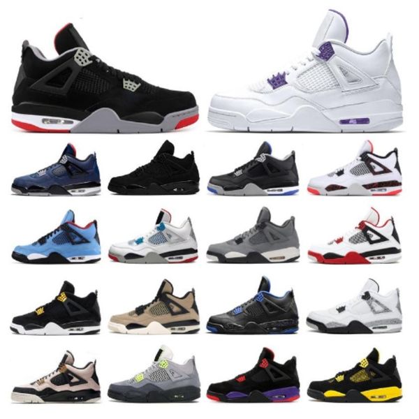 

mens boots shoes 4s court purple university red bred cactus jack royalty loyal blue black cat 4 men athletic sports sneaker