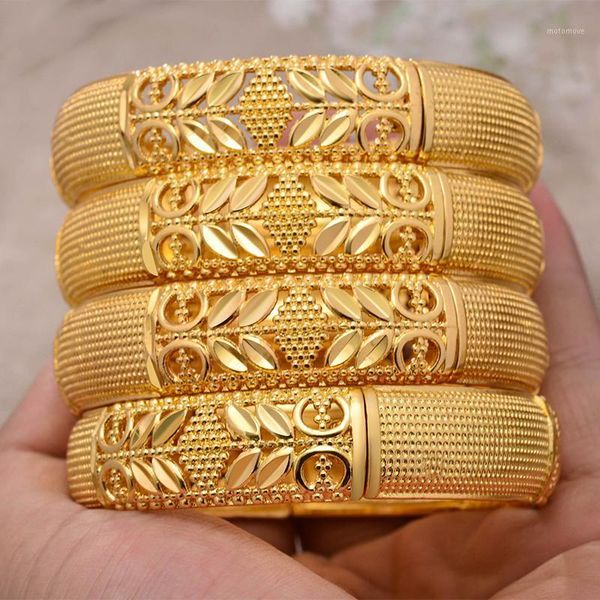 

annayoyo 4pcs/lot ethiopian africa gold color bangles for women wheat bracelet african wedding jewelry middle east items1, Black