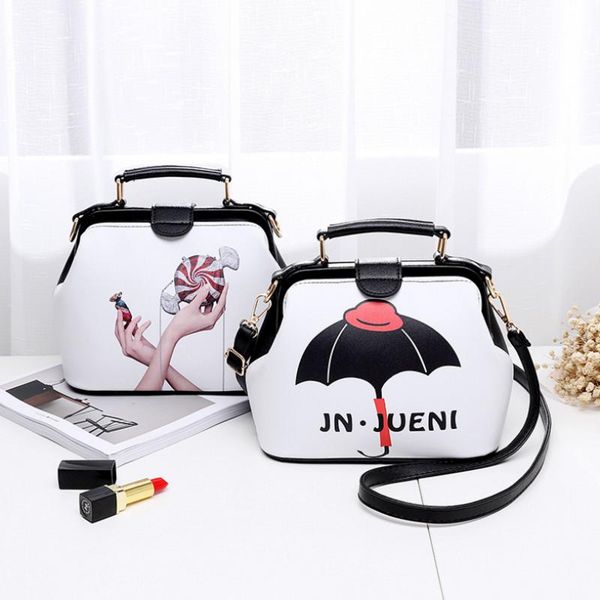 

female cartoon bag handbag 2020 new wave korean version of the wild lady small bag simple shoulder messenger bags female