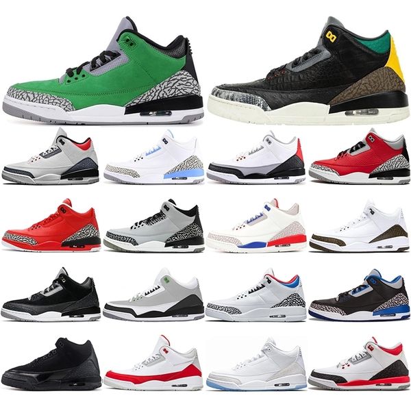 

new arrival jumpman 3 for men sport sneakers court purple black red cement 3s basketball shoes sport blue wolf grey mens trainers shoe