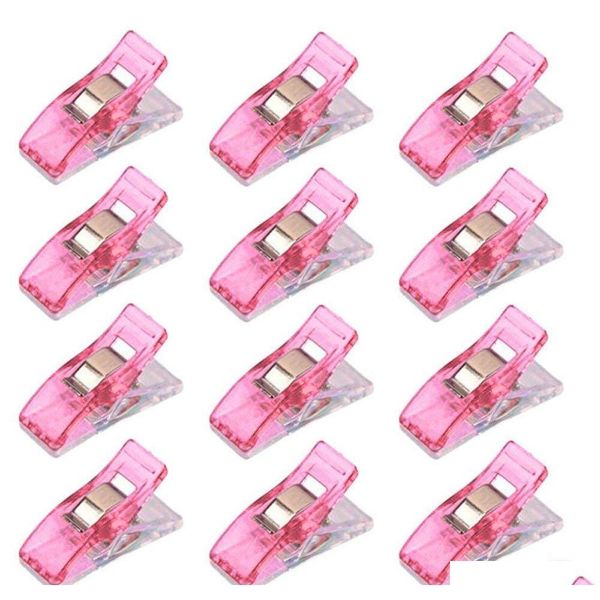 

wicoo 50pcs/set plastic quilter holding wonder clips quilt binding clamp connector clip household diy sewing tool for clothes garment enq18