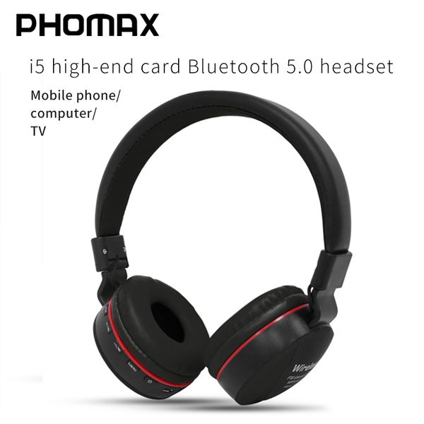 

phomax wireless headphones bluetooth headset foldable stereo gaming earphones with microphone support tf card for mobile phone
