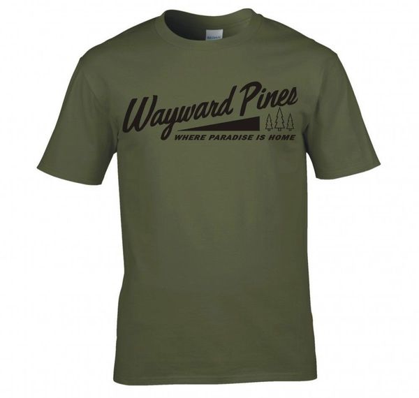 

2020 new brand clothing custom special print men wayward pines welcome sign 100% cotton short sleeve hoodie designers t shirts sweatshirt