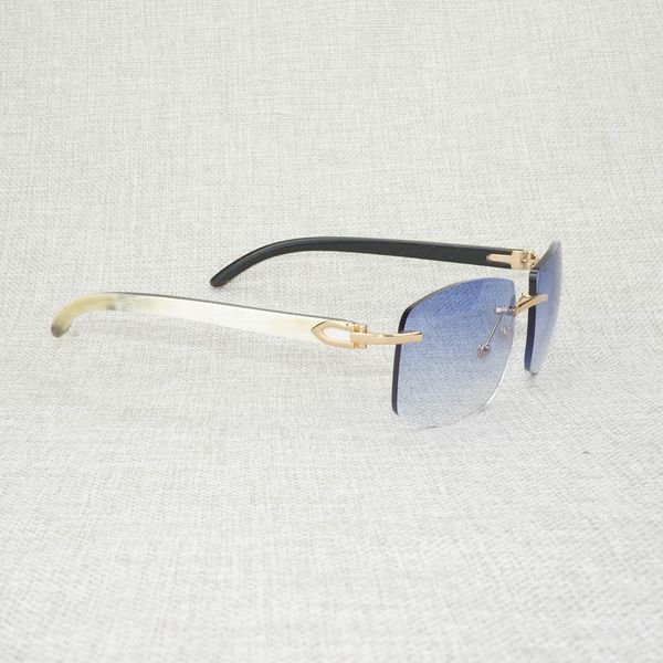 

vintage eyewear natural oversize black gafa sunglasses white club horn wooden rimless shades wood for driving buffalo oculos men odmvf, White;black