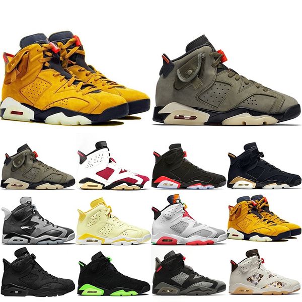 

jumpma 6 men basketball shoes 6s dmp carmine tech chrome hare mens trainers outdoor athletic sport sneaker size 40-47, White;red