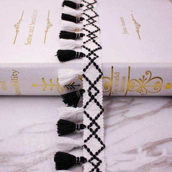

10yards lot accessories tassel trim cotton bohemian tassel trimming fringes trims reflective tape edge diy for curtain bad sheet h wmtcah