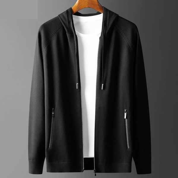 

new arrival cotton fashion autumn men sweater coat casual cardigan oversize computer knitted thick plus size -5xl, White;black