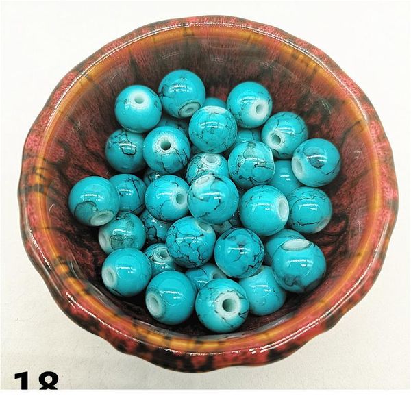

wholesale 4/6/8/10mm czech glass beads round charm loose spacer beads black painted for jewellery making diy brac jlllgi