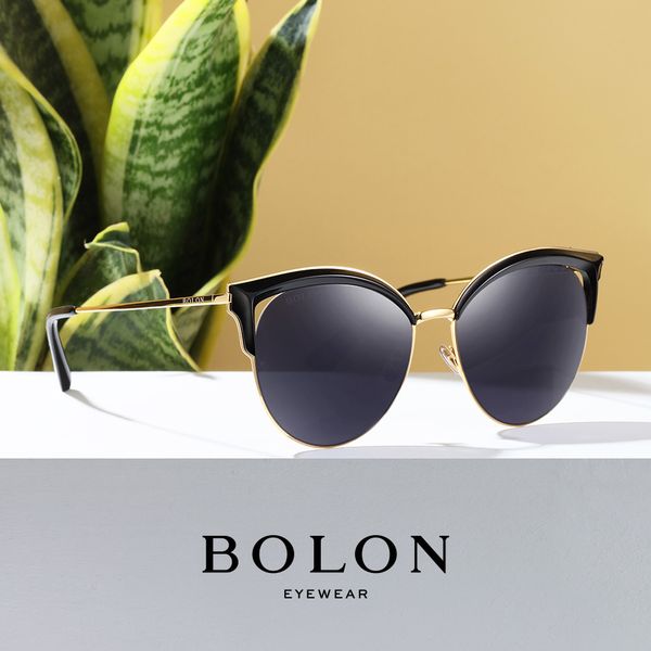 

friday bolon cat's eye woman uv 400 high polarized black color sunglasses bl6029, White;black
