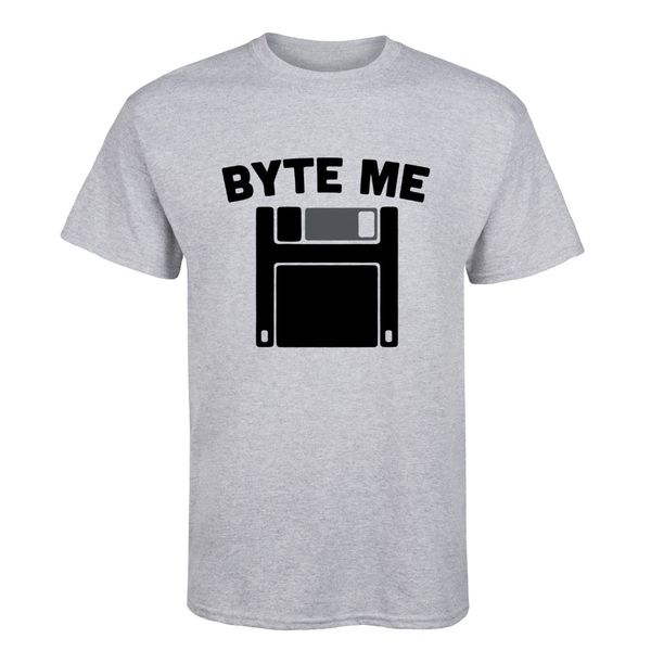 

спорт man's t-shirt летняя мода homme твердая фитнес высокого качества men's byte me - для взрослых с коротким рукавом teeshort рукава