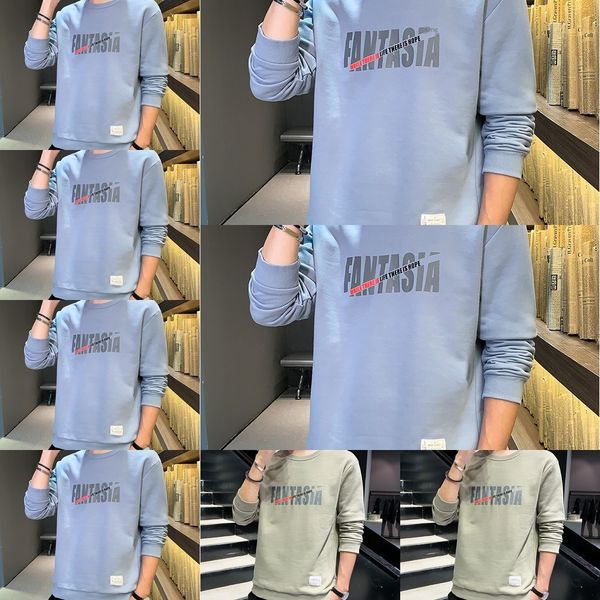 

autumn 2020 pulloversweater pullover new men's sweater korean loose letter print personalized fashion brand round neck pullover men&#03, Black