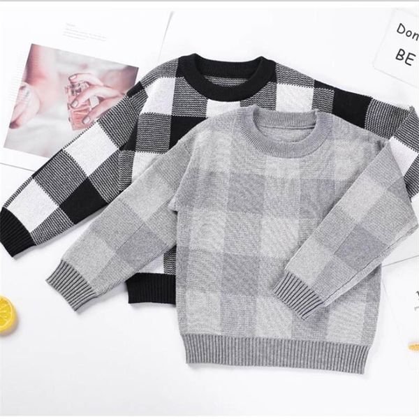 

children's sweater spring/autumn children sweaters cotton lattice boy's sweaters for 1-6 years kids wear girl clothing 201109, Blue