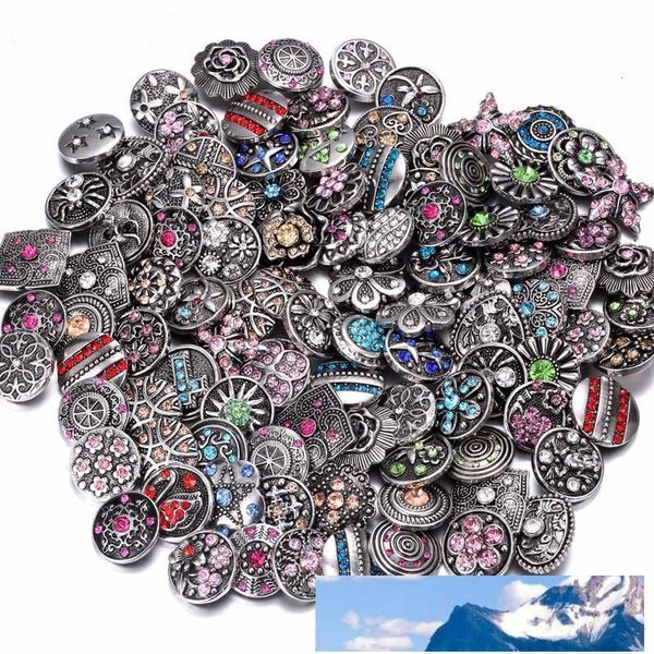 

rhinestone snap ginger button glass necklace 12mm jewelry diy accessories for leather charms braceletss17i