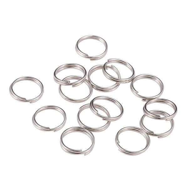

200pcs/lot 6 8 10 12 mm gold open jump rings double loops split rings connectors for jewelry findings making diy bbypar, Silver