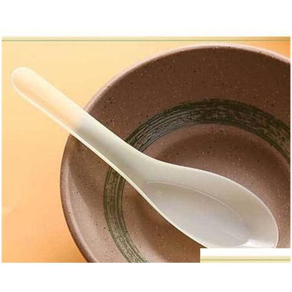 

soup spoons white plastic outdoor tableware disposable dessert spoon sturdy and durable food grade m jllukb home003