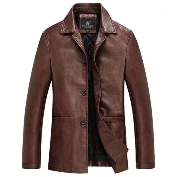 

men's leather & faux thicker winter jacket men mens jackets and coats veste cuir homme chaqueta cuero hombre deri ceket1, Black