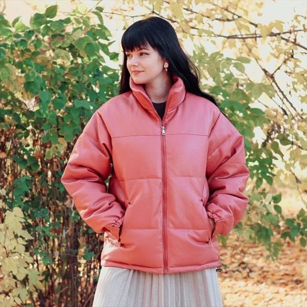 

pu leather cotton padded coat 2020 winter warm solid color jacket new fashion women short coat mujer chaqueta, Black