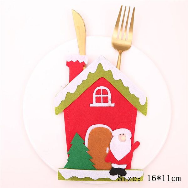 

2020 рождество вилка нож cutlery держатель санта украшения рождественские украшения для дома xmas navidad deco noel новогодний подарок 2021