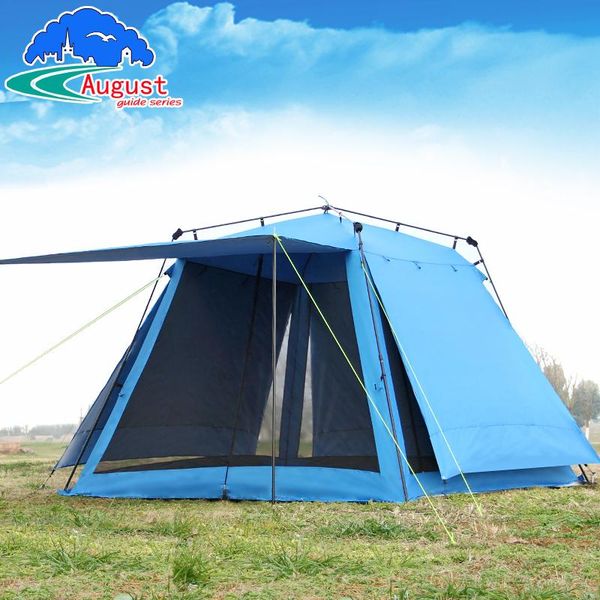 

ultralarge 4-6 person half automatic double layer mosquito nets camping beach tent