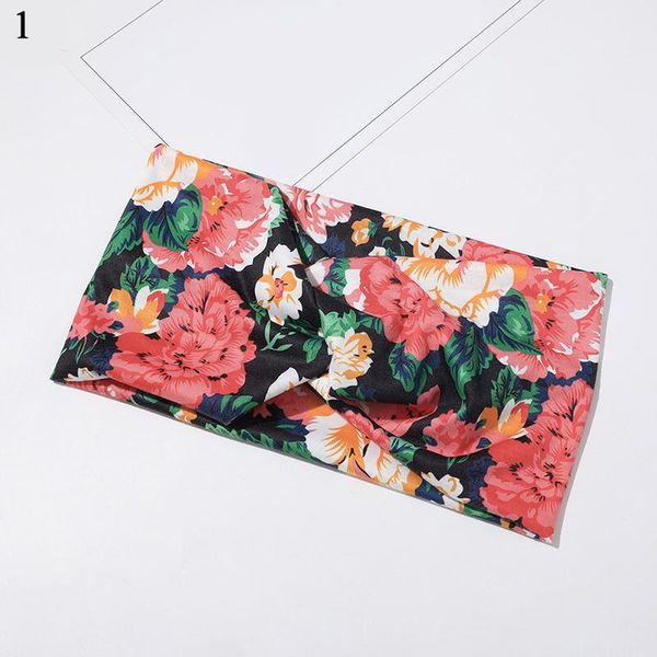 

bohe leopard headwrap turban elastic hair ribbon floral print hairband wide bandana headband yoga cross knot solid headpiece q sqchxc