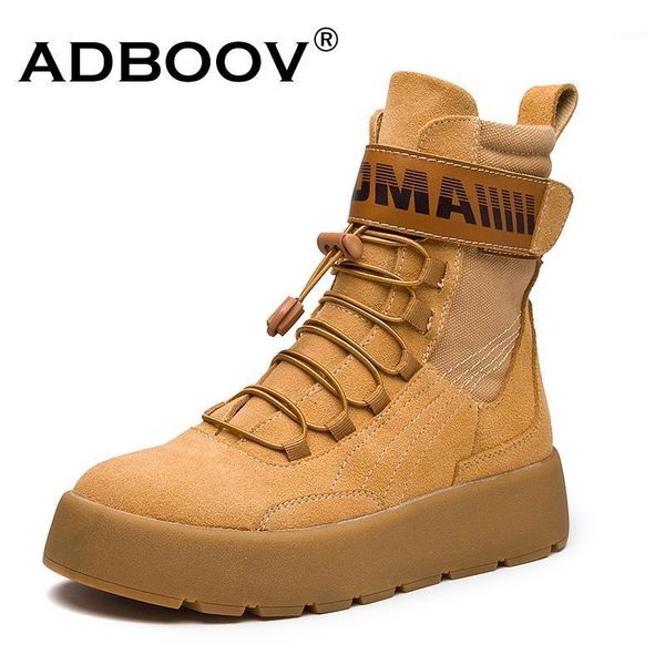 

adboov genuine leather desert boots women cow suede combat boots ladies1, Black